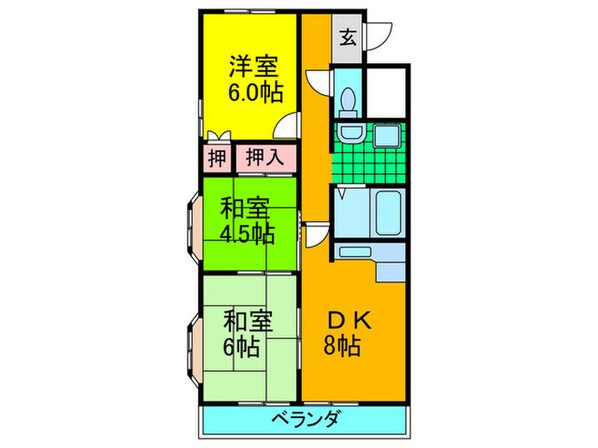 グランデ東香里の物件間取画像